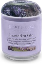 Heart & Home geurkaars in pot - Lavendel & Salie (L)