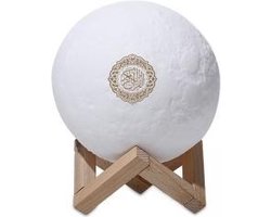 Equantu Quran Smart Touch Moon Smart table lamp Wit Bluetooth - Koran speaker - Koran lamp - Quran speaker - Quran lamp
