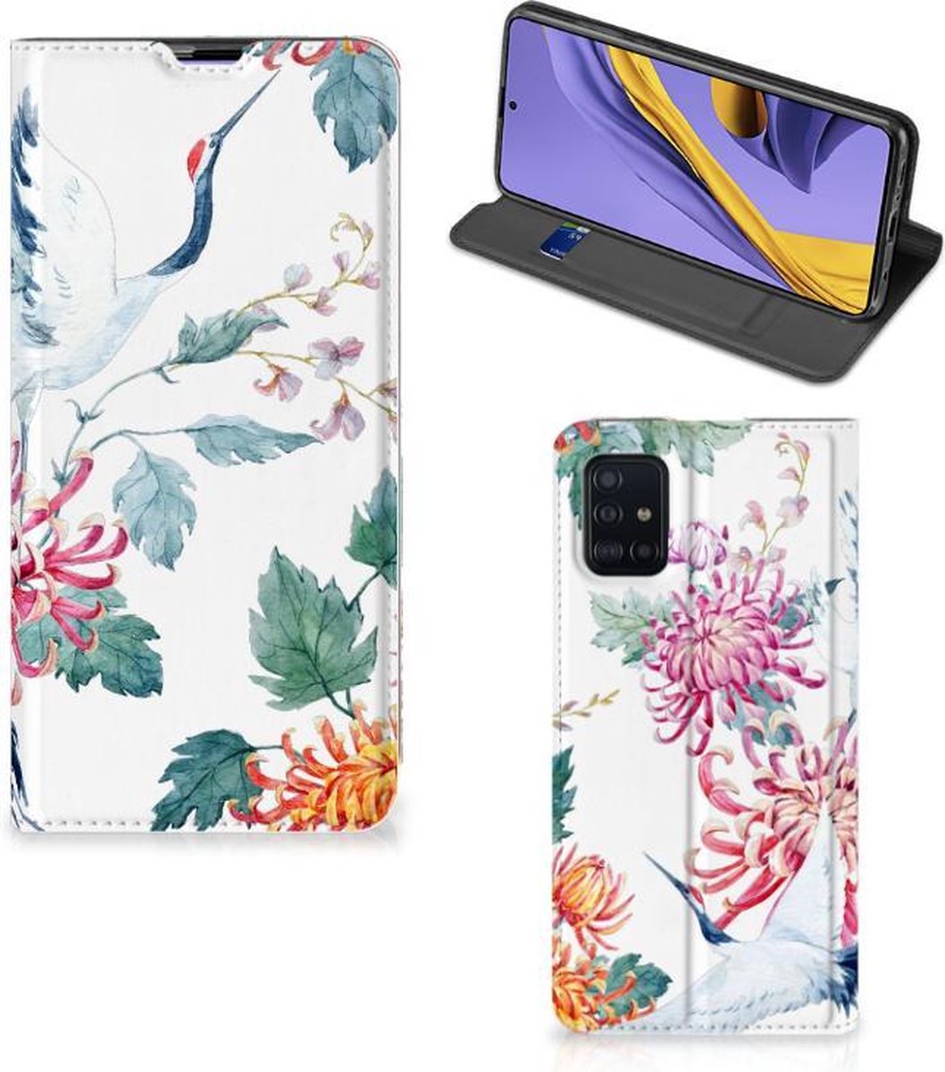 Samsung Galaxy A51 Hoesje maken Bird Flowers