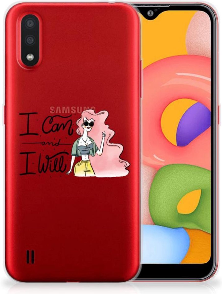 Samsung Galaxy A01 Telefoonhoesje met Naam i Can