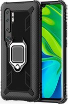 Xiaomi Mi Note 10 (Pro) Hybride Hoesje met Kickstand Ring Zwart