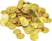 Gouden piraten speelgoed munten 100 stuks - Verkleed accessoires piraat tweedehands  Nederland