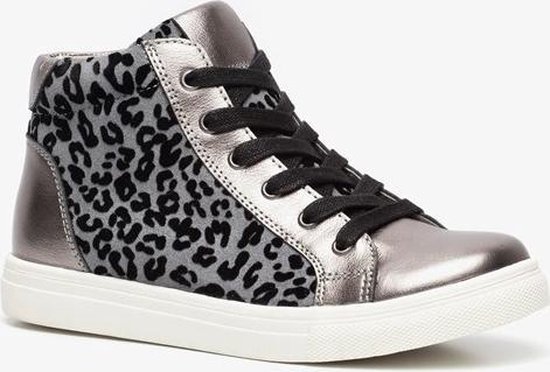 Lake Taupo Verstrooien scherp TwoDay leren meisjes leopard sneakers - Zwart - Maat 35 | bol.com