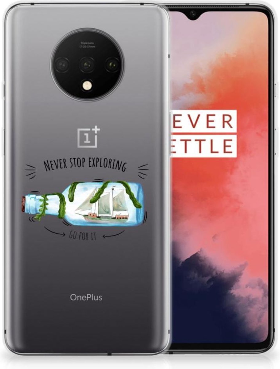 OnePlus 7T Telefoonhoesje met Naam Boho Bottle