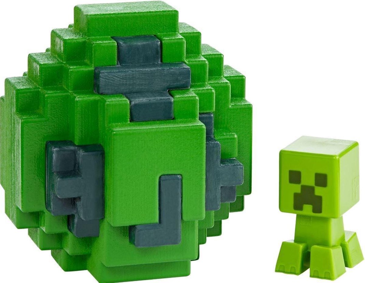 Mattel Verassingsei Minecraft Creeper 6 Cm Groen 2-delig | bol.com
