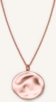 Rosefield Dames Ketting - Iggy Collection Textured Coin - Rosé Goud - JTXCR-J079