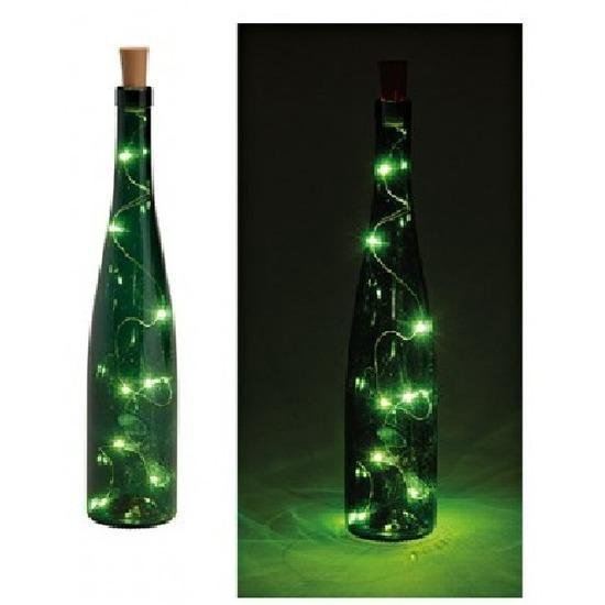 2x Liège avec guirlande lumineuse LED avec minuterie pour bouteille de vin  80 cm 