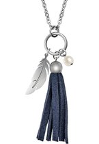 Tamaris - Bella Collier met drie elementen im Hanger - Dames - TJ004 -  zilver blau