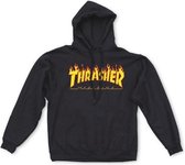 THRASHER - Flame Hoodie Black