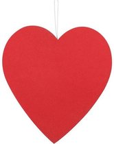 Moederdag - Pb. 1 Foam Heart/hanging Red 19x20cm