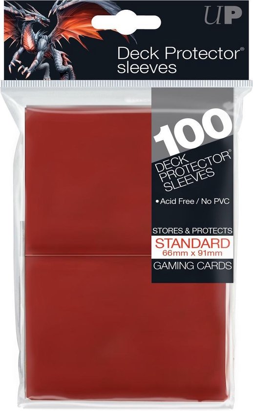 Afbeelding van het spel Speelgoed | Kaartspel - Sleeves Red Solid 100
