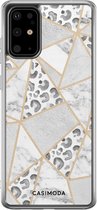 Samsung S20 Plus hoesje siliconen - Stone & leopard print | Samsung Galaxy S20 Plus case | multi | TPU backcover transparant