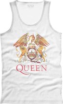Queen Mouwloos shirt -XL- Classic Crest Wit
