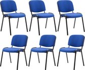 CLP Ken Set van 6 bezoekersstoelen blauw