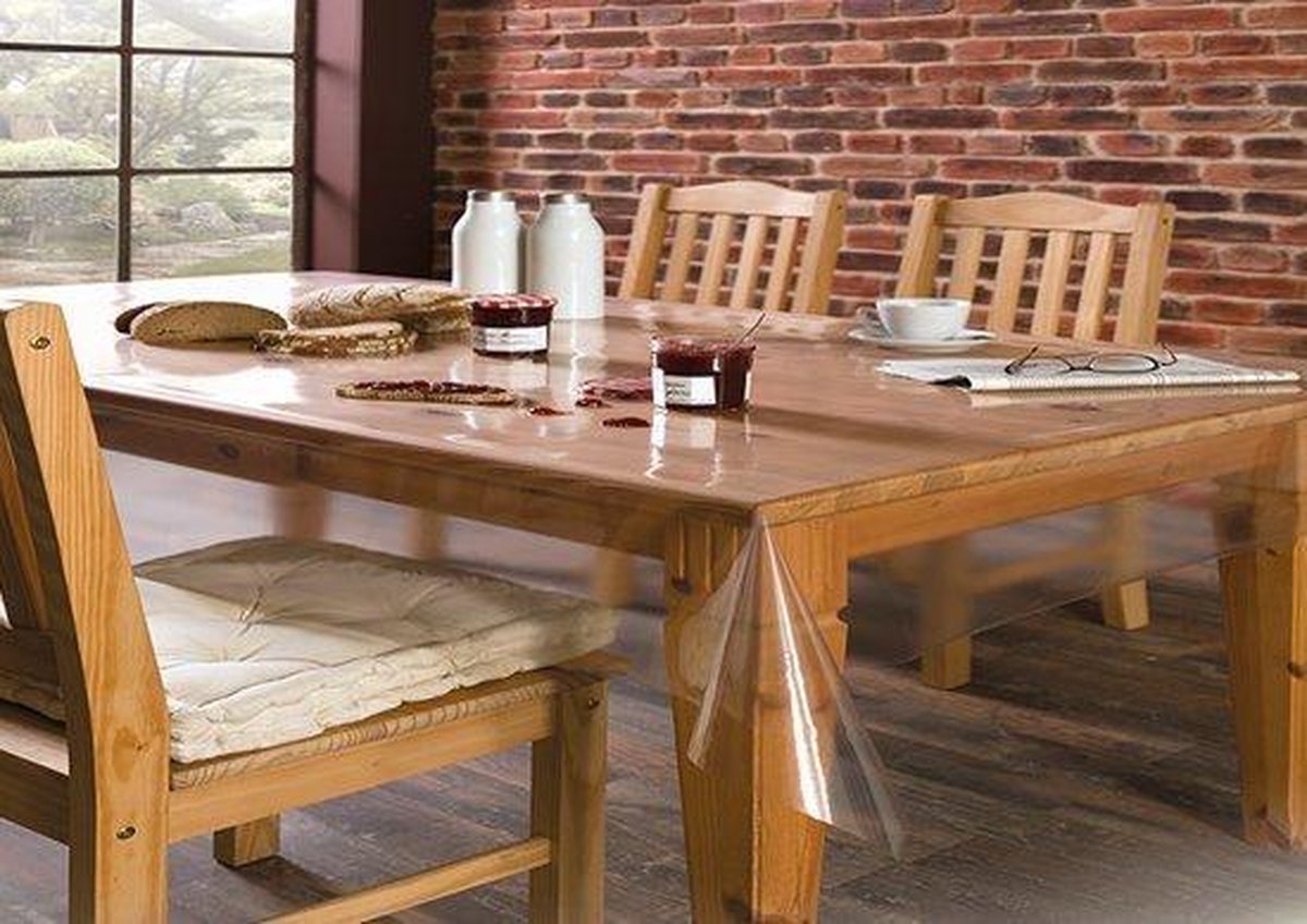 Nappe De Protection Transparente En PVC Rigide - 140x200 Cm, épaisseur 0.80 Mm - Teknigomme
