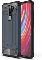 Armor Hybrid Back Cover - Xiaomi Redmi Note 8 Pro Hoesje - Donkerblauw