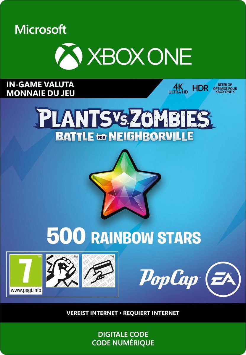 Plants vs. Zombies: Battle for Neighborville - 500 Rainbow Stars - Xbox One Download