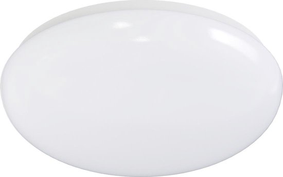LED Plafondlamp met Bewegingssensor - Aigi - Opbouw Rond 18W - Warm Wit 3000K - 360° - Mat Wit Aluminium
