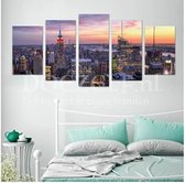 Diamond Painting Skyline New York 5-luik 25x40 (2x) + 25x50 (2x) + 25x60cm. (Volledige bedekking - Ronde steentjes) diamondpainting inclusief tools