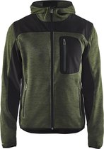 Blåkläder 4930-2117 Cardigan tricoté avec softshell Army Green / Black taille 4XL