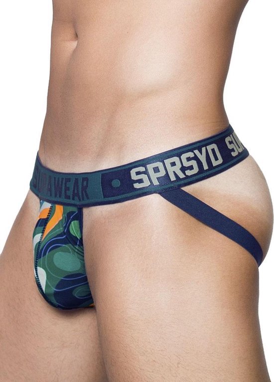 Supawear Sprint Jockstrap Underwear Guerilla Green taille S (28 pouces à 29 pouces) | Sous-vêtements | Jockstrap pour hommes sexy