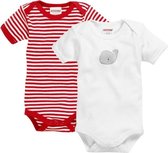 Playshoes Romper Walvis Korte Mouw Rood/wit 2 Stuks Mt 86/92