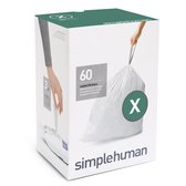 Afvalzakken Liner Pocket Code X, 80 liter, 3x20 stuks - Simplehuman
