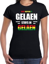 Geleen/Gelaen Carnaval outfit / t- shirt zwart dames XL