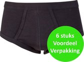 Beeren heren slip zwart 100% katoen 6 stuks - XXL