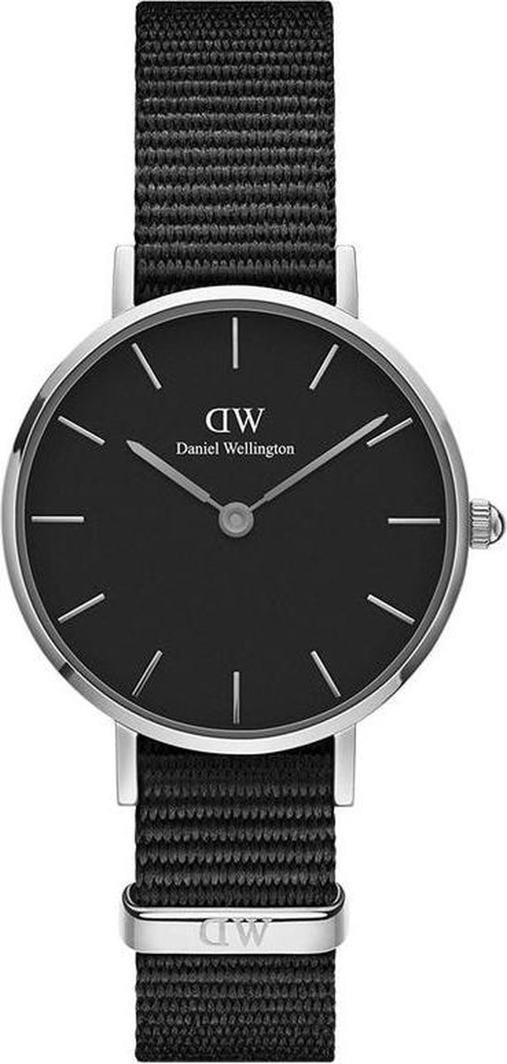 Daniel Wellington Petite Cornwall Black DW001001248 - Horloge - Leer - Bruin - Ø 28mm
