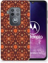 Motorola One Zoom TPU bumper Batik Brown