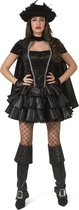 Funny Fashion - Zorro Kostuum - Senora Zorrita Mexicaanse Heldin - Vrouw - Zwart - Maat 44-46 - Halloween - Verkleedkleding