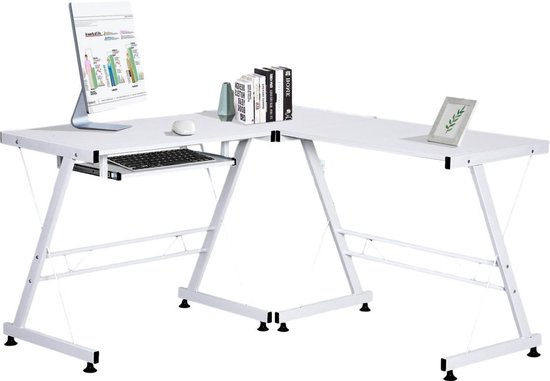 Chromatisch woonadres bezoeker Hoekbureau - Computerbureau - Computertafel Bureau - Laptop Computer Hoek  Meubel -... | bol.com