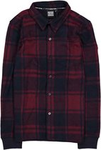 Crush denim stevig zacht rood geruit flannel jongens overhemd - Maat 140