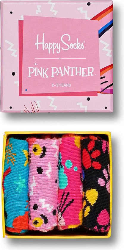 Happy Socks Kids Pink Panther Limited Edition Giftbox - Maat 12-24 maanden