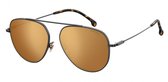 Lunettes de soleil Carrera Eyewear 188 / s unisexe gris foncé avec lentille de couleur or