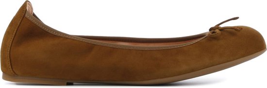 Unisa Ballerina's Dames / Damesschoenen - Suède - Acor sue - Cognac - Maat 40