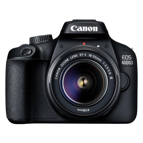 4. Canon EOS 4000D + 18-55mm zwart