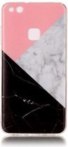 Huawei P10 Lite TPU Hoesje met Marmer Opdruk Roze