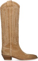 Sacha - Dames - Taupe suède cowboylaarzen - Maat 40