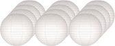 12x Lanternes boule de luxe blanc 25 cm - Décoration de fête / décoration