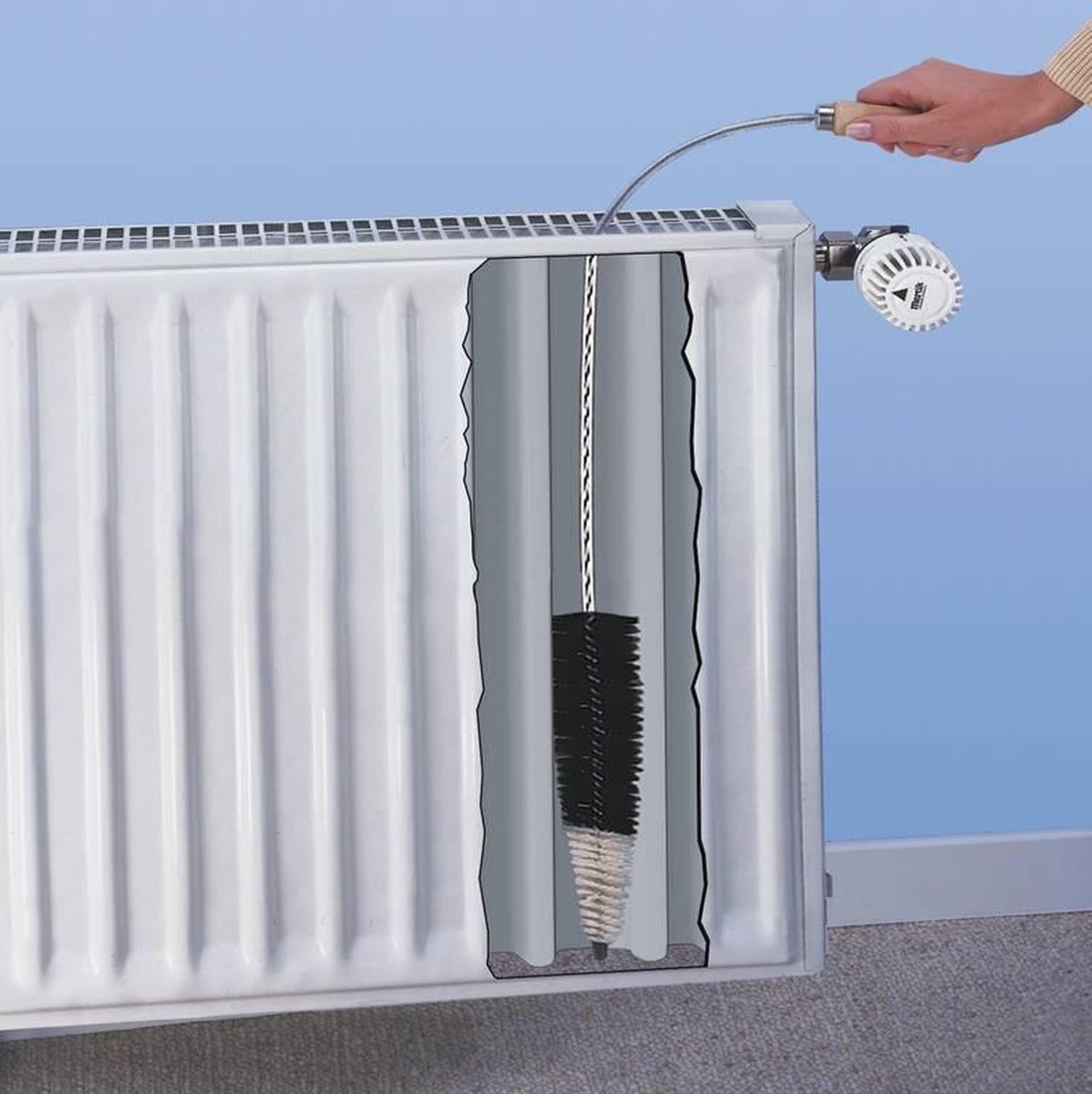 Wenko Radiatorborstel - Flexibel/buigzaam - 6 x 115 cm