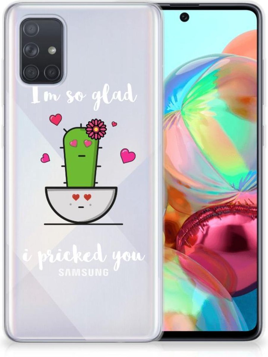 Samsung Galaxy A71 Telefoonhoesje met Naam Cactus Glad