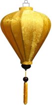 Gele zijden Vietnamese lampion lamp ballon - B-YE-62-S