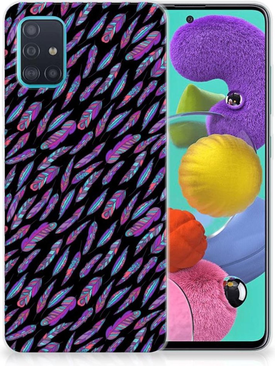 Samsung Galaxy A51 TPU bumper Feathers Color
