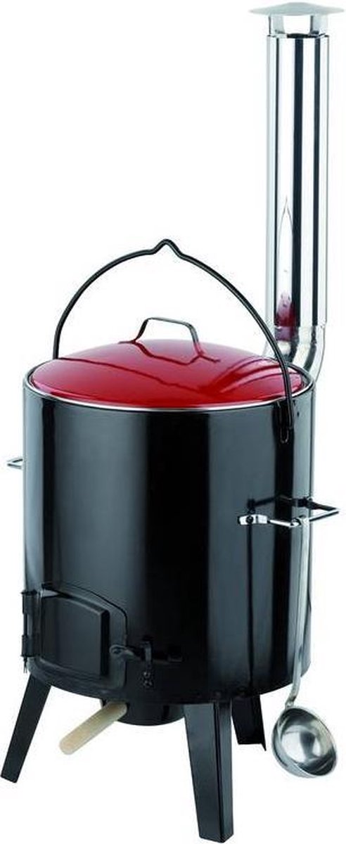 Activa Houtskooloven met pan en schoorsteen 14 L