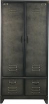 vtwonen Locker - Métal - Noir - 190x90x50
