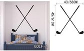 3D Sticker Decoratie Playing Golf Vinyl Wall Stickers  Vinyl Decals Living Room Wall Art Mural Modern Style Interior Design Home Decor - GOLF1 / Large