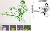 3D Sticker Decoratie Karate Vechtsporten Man Muurtattoo Aangepaste Chinese Kongfu Vechten Creatieve Vinyl Sticker Woondecoratie - Karate10 / Small