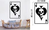 3D Sticker Decoratie Poker Pro Kaarten Spade Club Hart Diamant Muursticker, pak Spelen Game Room Night Kelder Decoratieve Decals - Poker25 / Large